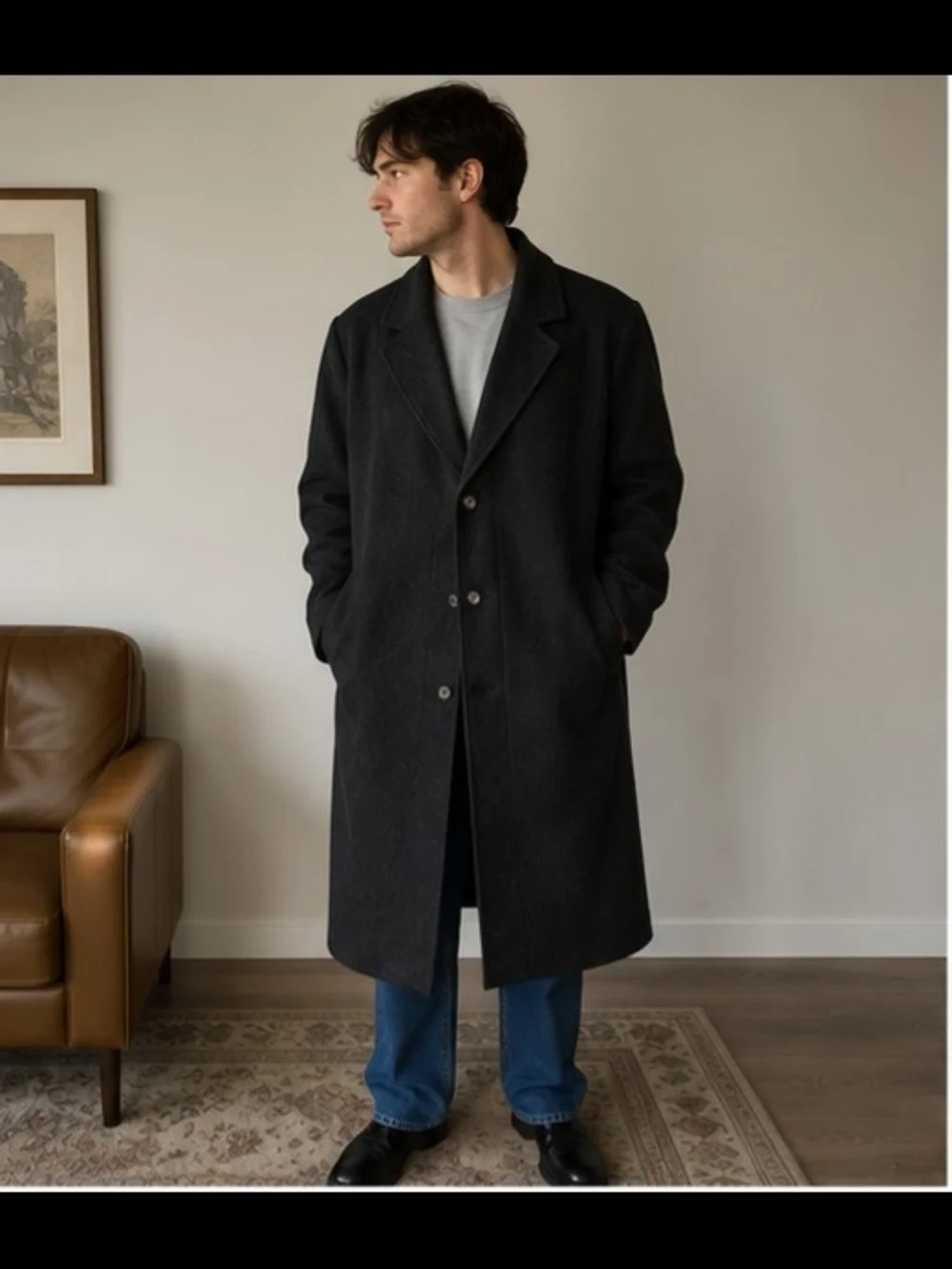 Vintage 1960 - 1980 London Fog wool herringbone coat Size 44R